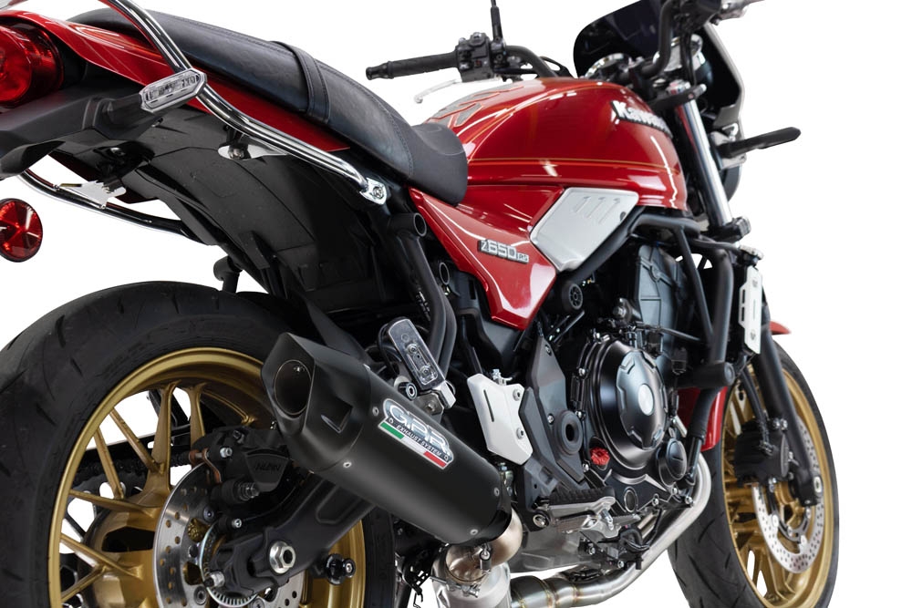 GPR exhaust compatible with  Kawasaki Z 650 RS 2024-2025, GP-Revo Black Titanium, Full system including silencer approved for noise,db killer and catalyst, EPA-compliant compliant for inspection 