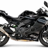 GPR exhaust compatible with Kawasaki Zx-4RR 2024-2026, Deeptone Inox, Slip-on exhaust including removable db killer and link pipe, EPA-compliant 