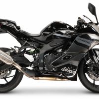 GPR exhaust compatible with Kawasaki Ninja ZX-4R 2023-2026, Furore-X Acciaio Inox, Slip-on exhaust including removable db killer and link pipe, not EPA-compliant 