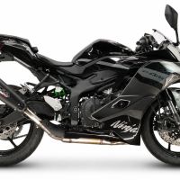 GPR exhaust compatible with Kawasaki Ninja ZX-4R 2023-2026, GP-Revo Black Titanium, Slip-on exhaust including removable db killer and link pipe, EPA-compliant 