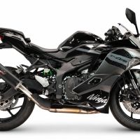 GPR exhaust compatible with Kawasaki Ninja ZX-4R 2023-2026, RP-M3 Black Titanium, Slip-on exhaust including removable db killer and link pipe, EPA-compliant 