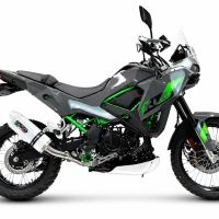 GPR exhaust compatible with Kawasaki KLE 500 2026-2027, Albus Ceramic, Slip-on exhaust including removable db killer and link pipe, EPA-compliant 