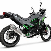 GPR exhaust compatible with Kawasaki KLE 500 2026-2027, Dune Triovale Titanio, Slip-on exhaust including removable db killer and link pipe, EPA-compliant 