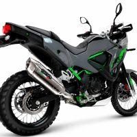 GPR exhaust compatible with Kawasaki KLE 500 2026-2027, Furore-X Acciaio Inox, Slip-on exhaust including removable db killer and link pipe, not EPA-compliant 