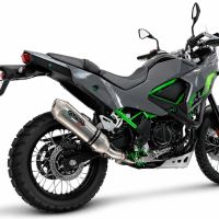 GPR exhaust compatible with Kawasaki KLE 500 2026-2027, PENTA ADVENTURE FULL TITANIUM, Slip-on exhaust including removable db killer and link pipe, EPA-compliance NOT required 