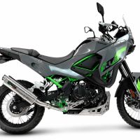 GPR exhaust compatible with Kawasaki KLE 500 2026-2027, Trioval, Slip-on exhaust including removable db killer and link pipe, EPA-compliant 