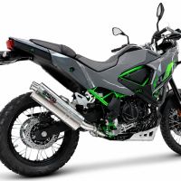 GPR exhaust compatible with Kawasaki KLE 500 2026-2027, Trioval, Slip-on exhaust including removable db killer and link pipe, EPA-compliant 