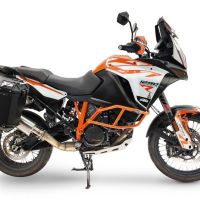 GPR TECH compatible with  Ktm Lc 8 Adventure 1050 2015/2016 e3 GPR TECH Pair of side cases aluminum made with contoured right side, black color with specific pannier holder Capacity 38 LT. + 32 LT.