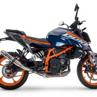 Exhaust compatible with Ktm 200 DUKE 2024-2025, Deeptone Inox, Slip-on exhaust including removable db killer and link pipe, EPA-compliant 