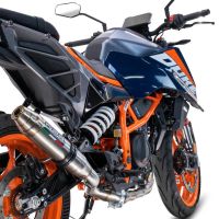 Exhaust compatible with Ktm 200 DUKE 2024-2025, Deeptone Inox, Slip-on exhaust including removable db killer and link pipe, EPA-compliant 