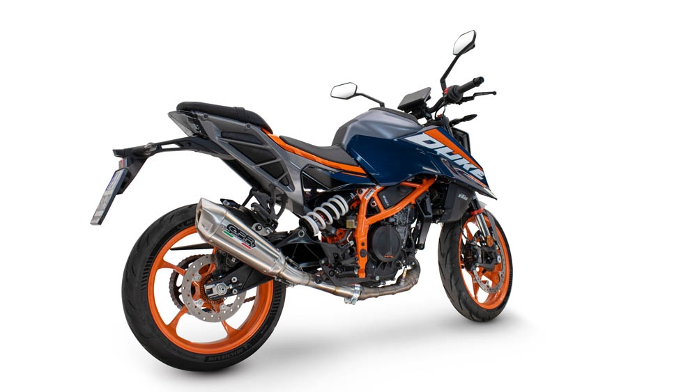 Exhaust compatible with Ktm 200 DUKE 2024-2025, GP-Revo Titanium, Slip-on exhaust including removable db killer and link pipe, EPA-compliant 