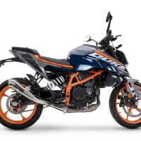 Exhaust compatible with Ktm 200 DUKE 2024-2025, Powercone Evo, Slip-on exhaust including removable db killer and link pipe, EPA-compliant 