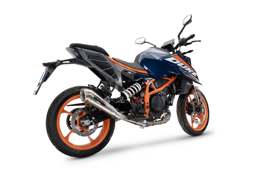 Exhaust compatible with Ktm 200 DUKE 2024-2025, Powercone Evo, Slip-on exhaust including removable db killer and link pipe, EPA-compliant 