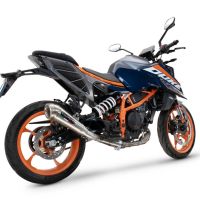 Exhaust compatible with Ktm 200 DUKE 2024-2025, Powercone Evo, Slip-on exhaust including removable db killer and link pipe, EPA-compliant 