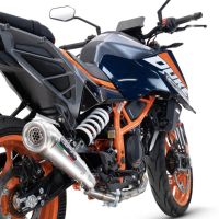 Exhaust compatible with Ktm 200 DUKE 2024-2025, Powercone Evo, Slip-on exhaust including removable db killer and link pipe, EPA-compliant 