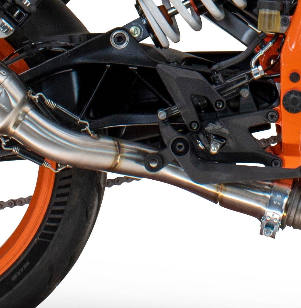GPR exhaust compatible with  Ktm 250 DUKE 2024-2025, Deeptone Inox, Slip-on exhaust including removable db killer and link pipe, EPA-compliant 