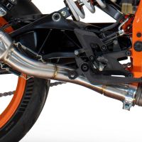 GPR exhaust compatible with  Ktm 250 DUKE 2024-2025, Deeptone Inox, Slip-on exhaust including removable db killer and link pipe, EPA-compliant 