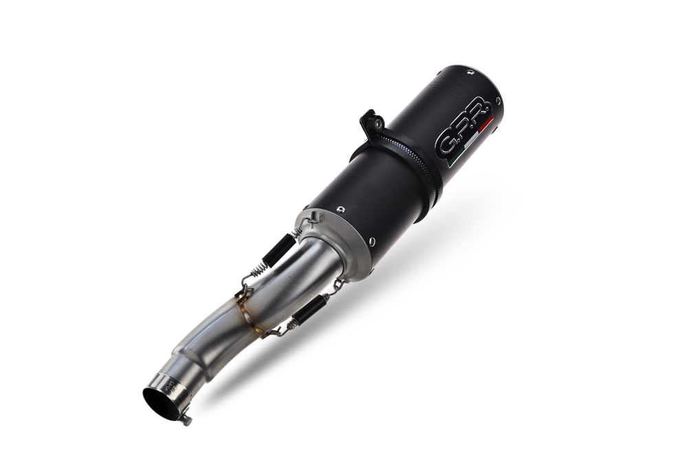 Exhaust compatible with Ducati Monster 696 2008-2014, M3 Black Titanium, Dual slip-on including removable db killers and link pipes, not EPA-compliant 