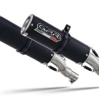 Exhaust compatible with Ducati Monster 696 2008-2014, M3 Black Titanium, Dual slip-on including removable db killers and link pipes, not EPA-compliant 