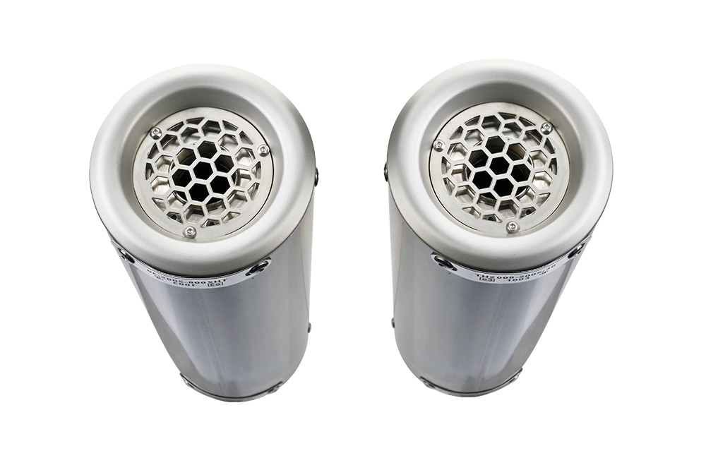 Exhaust compatible with Kawasaki Z1000 2010-2013, M3 Inox , Dual slip-on including removable db killers and link pipes, EPA-compliant 