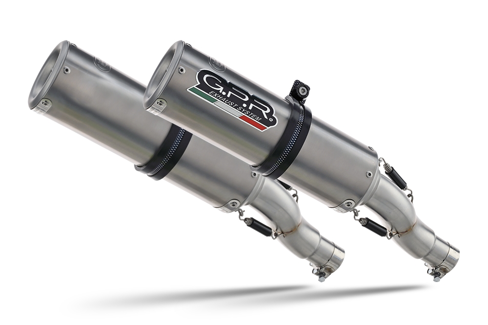 Exhaust compatible with Aprilia Rsv 1000 R Factory 2006-2010, M3 Titanium Natural, Dual slip-on including removable db killers and link pipes, not EPA-compliant 