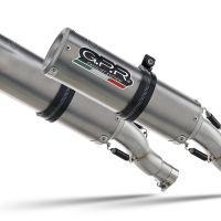 Exhaust compatible with Aprilia Rsv 1000 R Factory 2006-2010, M3 Titanium Natural, Dual slip-on including removable db killers and link pipes, not EPA-compliant 