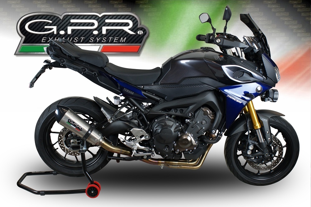 Exhaust compatible with Yamaha FJ-09 Tracer 2015-2016, Gpe Ann. titanium, Full system exhaust, including removable db killer 