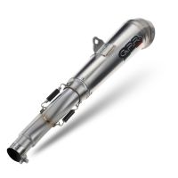 Exhaust compatible with Bmw F800GS Adventure 2016-2018, Powercone Evo, Slip-on exhaust including removable db killer and link pipe, EPA-compliant 