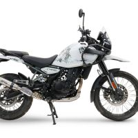 Exhaust compatible with Royal Enfield Himalayan 450 2024-2025, Deeptone Inox, Slip-on exhaust including removable db killer and link pipe, EPA-compliant 