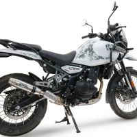 Exhaust compatible with Royal Enfield Himalayan 450 2024-2025, Deeptone Inox, Slip-on exhaust including removable db killer and link pipe, EPA-compliant 