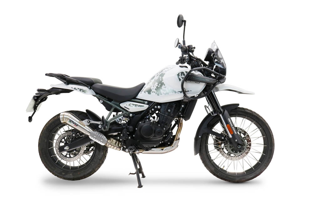 Exhaust compatible with Royal Enfield Himalayan 450 2024-2025, Powercone Evo, Slip-on exhaust including removable db killer and link pipe, EPA-compliant 