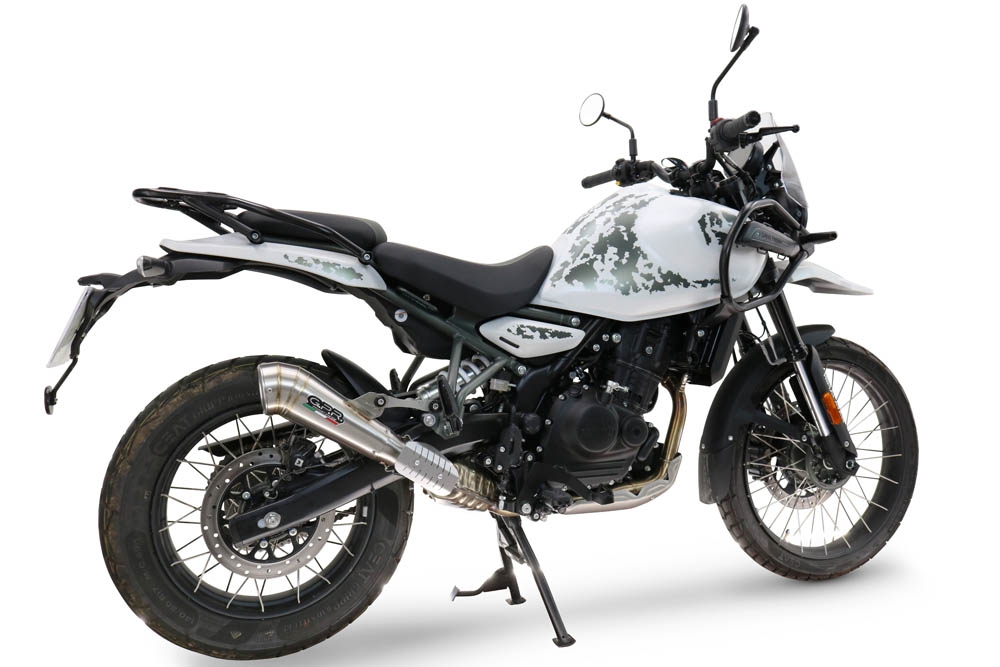 Exhaust compatible with Royal Enfield Himalayan 450 2024-2025, Powercone Evo, Slip-on exhaust including removable db killer and link pipe, EPA-compliant 