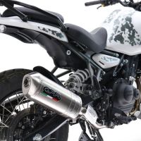 GPR exhaust compatible with  Royal Enfield Guerrilla 450  2024-2025, Satinox, Slip-on exhaust including removable db killer and link pipe, EPA-compliant 