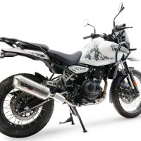 Exhaust compatible with Royal Enfield Himalayan 450 2024-2025, Satinox, Slip-on exhaust including removable db killer and link pipe, EPA-compliant 