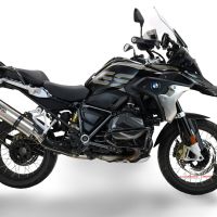 Exhaust compatible with Bmw R1250GS - Adventure 2021-2024, Dual Poppy, Slip-on exhaust including removable db killer and link pipe, EPA-compliant 