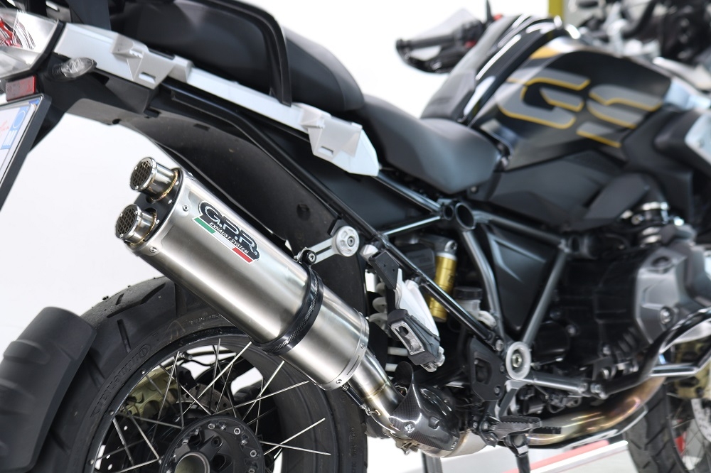Exhaust compatible with Bmw R1250GS - Adventure 2021-2024, Dual Poppy, Slip-on exhaust including removable db killer and link pipe, EPA-compliant 