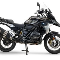 Exhaust compatible with Bmw R1250GS - Adventure 2019-2020, Hyper Sonic Black Titanium, Slip-on exhaust including removable db killer and link pipe, EPA-compliant 