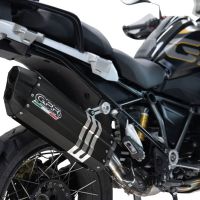 Exhaust compatible with Bmw R1250GS - Adventure 2019-2020, Hyper Sonic Black Titanium, Slip-on exhaust including removable db killer and link pipe, EPA-compliant 