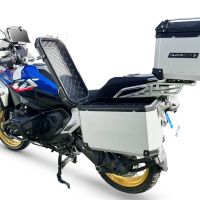 GPR TECH compatible with  BMW R 1300 GS Adventure 2023/2025 GPR TECH Triptych kit made in silver color, with Top case 45 Lt + Side Cases 38 Lt + 38 Lt + general black rack holder Top case capacity 45 Lt + side cases capacity 38 LT. + 38 LT.