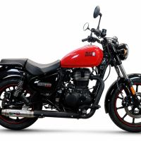 GPR exhaust compatible with Royal Enfield Classic 350 2021-2023, Deeptone Inox, Slip-on exhaust including link pipe 