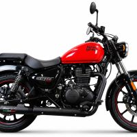 GPR exhaust compatible with Royal Enfield Classic 350 2021-2023, Deeptone Nero, Slip-on exhaust including link pipe 