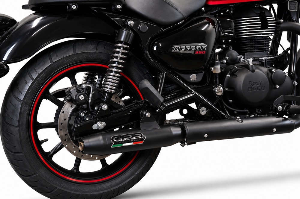 GPR exhaust compatible with Royal Enfield Classic 350 2021-2023, Deeptone Nero, Slip-on exhaust including link pipe 