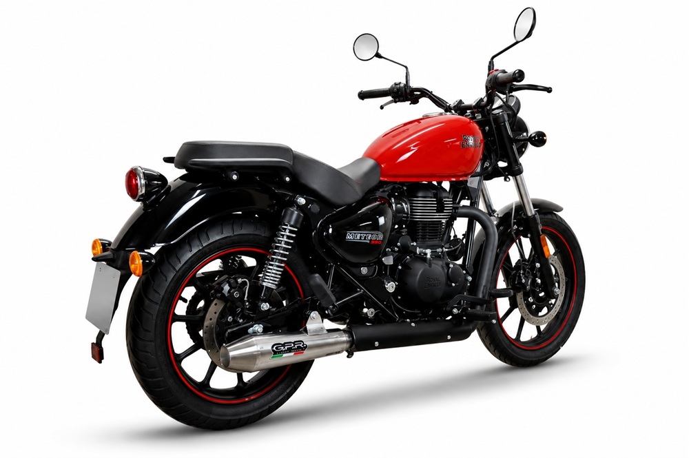 GPR exhaust compatible with Royal Enfield Meteor 350 2021-2023, Ultracone, Slip-on exhaust including link pipe 