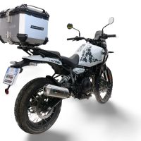Top case GPR TECH compatible with  Royal Enfield Himalayan 450 2024/2025 e5 Plus GPR TECH Top case in aluminum, silver color with specific plate included Capacity 26 LT.