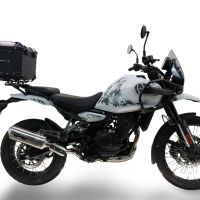 Top case GPR TECH compatible with  Royal Enfield Himalayan 450 2024/2025 e5 Plus GPR TECH Top case in aluminum, black color with specific plate included Capacity 35 LT.