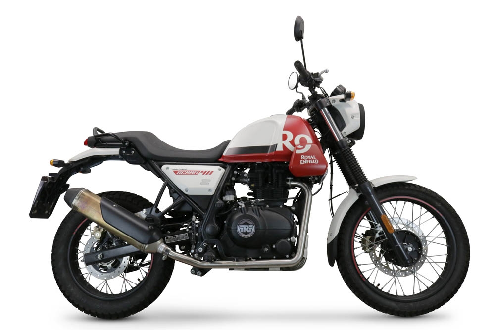 Exhaust compatible with Royal Enfield Scram 411 2022-2024, Decatalizzatore, Decat pipe 