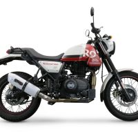 GPR exhaust compatible with  Royal Enfield Scram 411 2022-2024, Albus Evo4, Slip-on exhaust including removable db killer, link pipe and catalyst,  EPA-compliant 