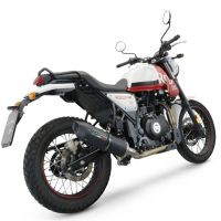 Exhaust compatible with Royal Enfield Scram 411 2022-2024, Furore Nero, Slip-on exhaust including link pipe and removable db killer 