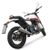 Exhaust compatible with Royal Enfield Scram 411 2022-2024, Vintacone, Slip-on exhaust including link pipe and removable db killer 