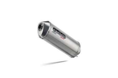Exhaust compatible with Kawasaki Versys 1000 2019-2020, Satinox , Slip-on exhaust including removable db killer and link pipe, EPA-compliant 